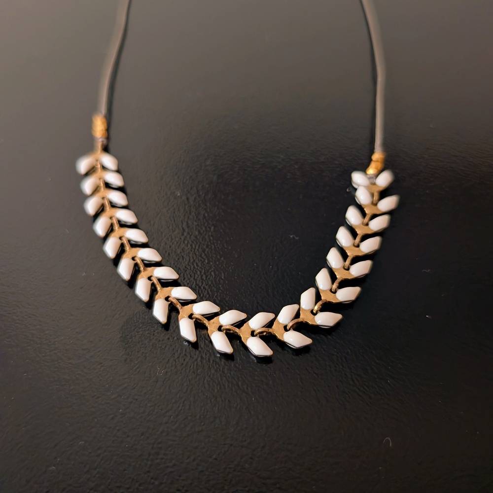 White Enamel Activewear Necklace - Picture 6 of 8